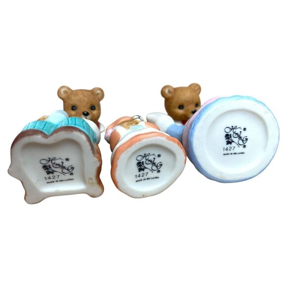 Vintage Homco Bear Figurines: 1980s Nursery Decor (No Cups) - Picture 5 of 5